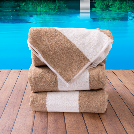 Toalla de Alberca Rayas Café