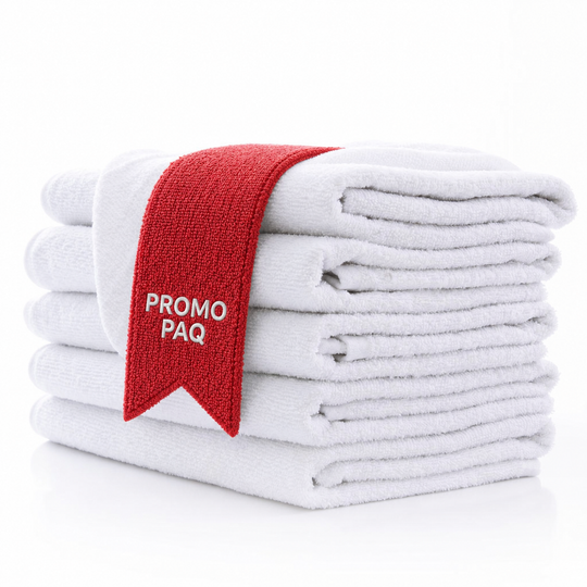 Paquete de Toalla medio baño 127 X 70 - 360 grs / 60 Pzas