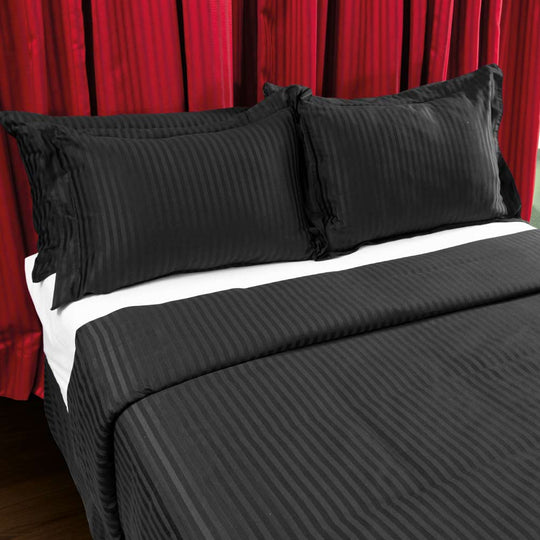 Sábana Plana Línea Satin Negra